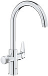 Grohe Blue Pure BauCurve baterie cu filtru cu duza pivotanta "C" la 150°, crom